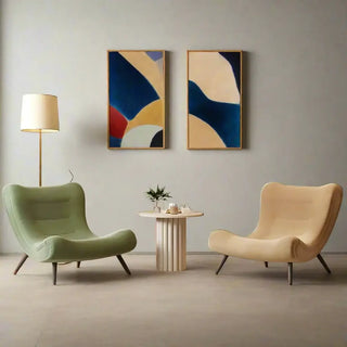 Italian Style Velvet Wood Legs Sofa Chair-Sofa Chairs