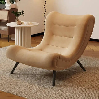 Italian Style Velvet Wood Legs Sofa Chair-Sofa Chairs