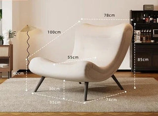 Italian Style Velvet Wood Legs Sofa Chair-Sofa Chairs