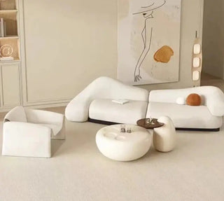 Italian minimalist Curved Sofa Set-Sofa Set