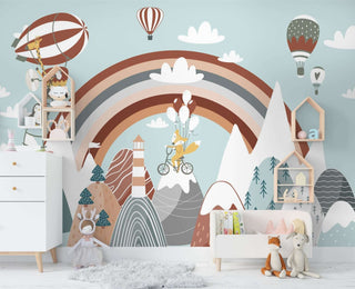 Its Rainbow Day: Kids Nursery Wallpaper Mural-Kids Room Wallpaper