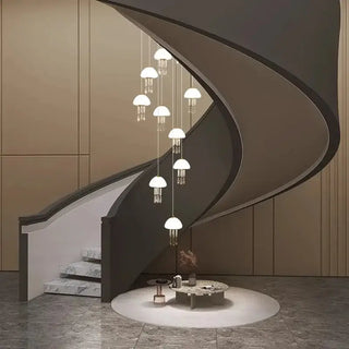 Jelly Fish Staircase Chandelier Lighting Decor-Staircase Chandeliers