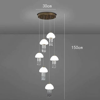 Jelly Fish Staircase Chandelier Lighting Decor-Staircase Chandeliers