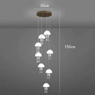 Jelly Fish Staircase Chandelier Lighting Decor-Staircase Chandeliers