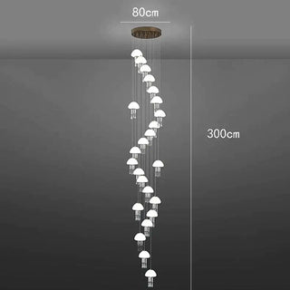 Jelly Fish Staircase Chandelier Lighting Decor-Staircase Chandeliers