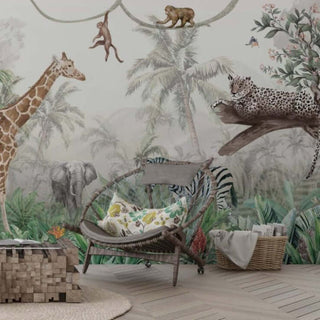Jungle Theme Safari Animals Wallpaper