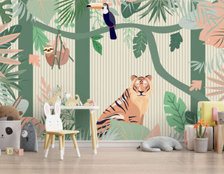 Jungle Theme Safari - Kids Room Wallpaper Mural-Kids Room Wallpaper