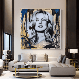 Kate Moss Canvas Wall Art: Banksy-inspired home decor-Kate Moss Art