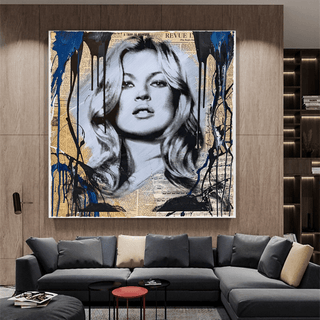 Kate Moss Canvas Wall Art: Banksy-inspired home decor-Kate Moss Art
