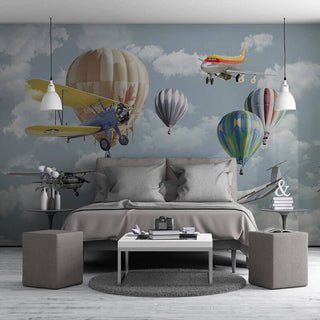 Kids Air Balloon Wallpaper - Create an Enchanting Space-Kids Room Wallpaper