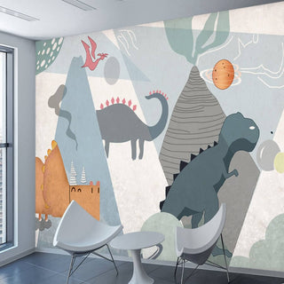 Kids Dino Wallpaper - Transform Their Room with Jurassic Fun-Kids Room Wallpaper