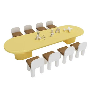 Kids Kindergarten Dining Table Set – Durable Veneer Finish for Nursery Use