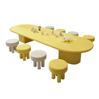 Kids Kindergarten Dining Table Set – Durable Veneer Finish for Nursery Use