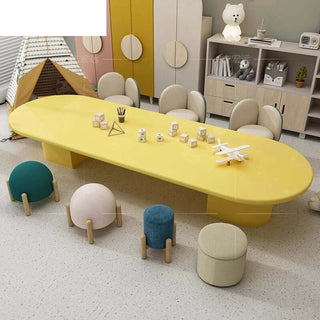 Kids Kindergarten Dining Table Set – Durable Veneer Finish for Nursery Use