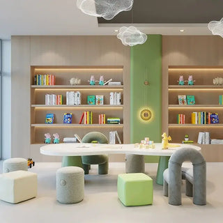 Kids Nursery Dining Table Set – Child-Friendly Veneer Finish