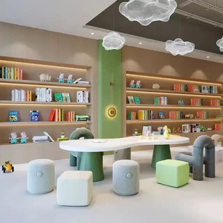 Kids Nursery Dining Table Set – Child-Friendly Veneer Finish