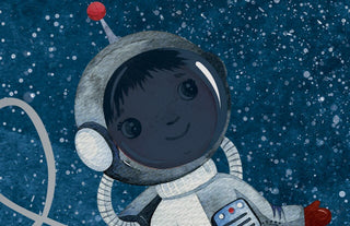 Kids Room Wallpaper Mural: Explore Space with Astronaut