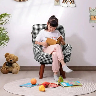 Kids Room Check Sofa Chair – Cozy Comfort in a Playful Design-Kids Furniture