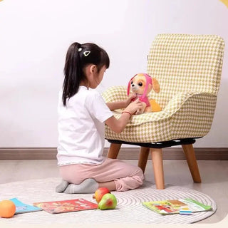 Kids Room Check Sofa Chair – Cozy Comfort in a Playful Design-Kids Furniture