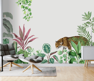 Kids Room Jungle Scene Wallpaper Murals-Kids Room Wallpaper