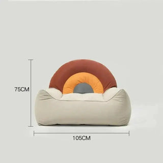 Kids Room Rainbow Bean Sofa – Colorful Comfort for Little Dreamers-Kids Furniture
