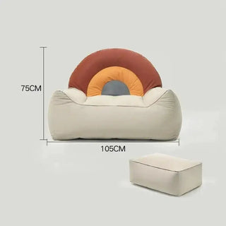 Kids Room Rainbow Bean Sofa – Colorful Comfort for Little Dreamers-Kids Furniture