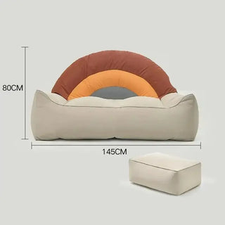 Kids Room Rainbow Bean Sofa – Colorful Comfort for Little Dreamers-Kids Furniture