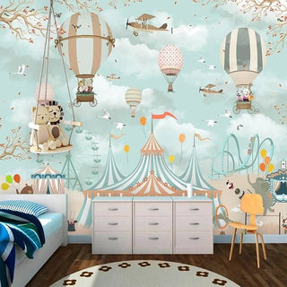Kids Room Wall Decor - Animals Circus Wallpaper-Kids Room Wallpaper