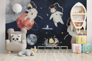 Kids Room Wallpaper Mural: Astronauts Collection-Kids Room Wallpaper