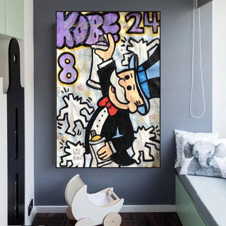 Kobe: Mr Monopoly Canvas Wall Art – Exclusive Design-Canvas Wall Art