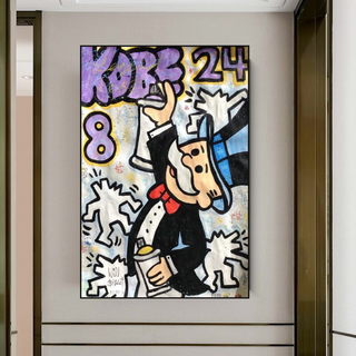 Kobe: Mr Monopoly Canvas Wall Art – Exclusive Design-Canvas Wall Art