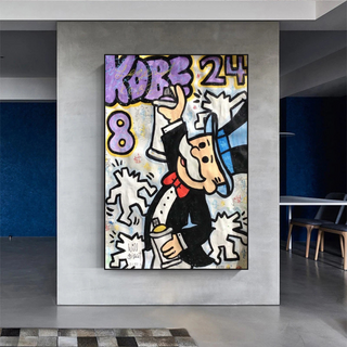 Kobe: Mr Monopoly Canvas Wall Art – Exclusive Design-Canvas Wall Art