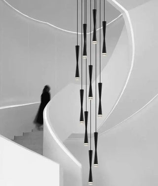 LED Attic Bend Tubes Chandelier Lighting-Staircase Chandeliers