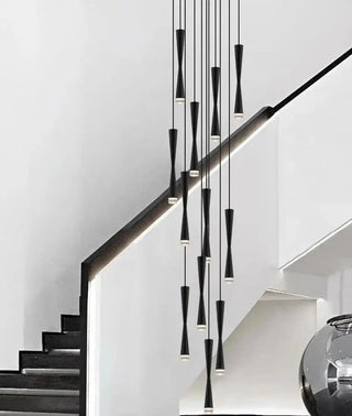 LED Attic Bend Tubes Chandelier Lighting-Staircase Chandeliers