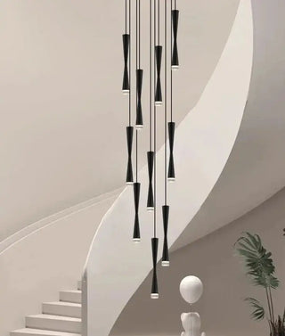 LED Attic Bend Tubes Chandelier Lighting-Staircase Chandeliers
