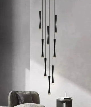 LED Attic Bend Tubes Chandelier Lighting-Staircase Chandeliers