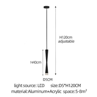 LED Attic Bend Tubes Chandelier Lighting-Staircase Chandeliers