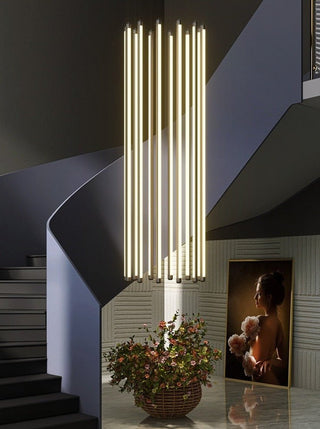 LED Bars Staircase Chandelier: Illuminate Your Space-Chandeliers