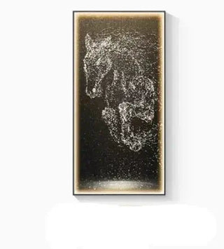 LED Horse Painting - Italian Abstract Decoration-LED Wall Art
