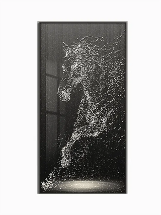 LED Horse Painting - Italian Abstract Decoration-LED Wall Art