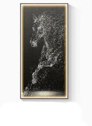 LED Horse Painting - Italian Abstract Decoration-LED Wall Art
