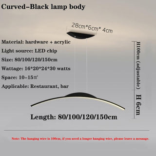 LED Long Chandelier for Dining Room, Kitchen-Kitchen Island