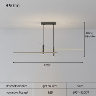 LED Strip Line Chandelier Light-Chandeliers