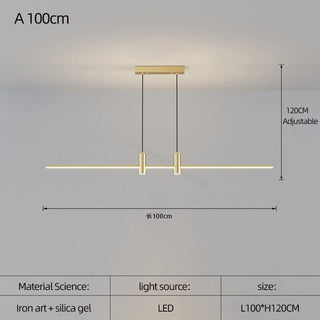 LED Strip Line Chandelier Light-Chandeliers