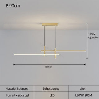 LED Strip Line Chandelier Light-Chandeliers