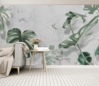 Large Green Leaf Wallpaper Murals - Stunning Wall Décor-Flower & Leaf Wallpaper