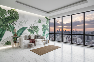 Large Green Leaves - Tropical Wallpaper Murals