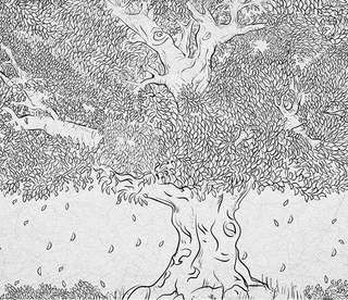 Large Tree Sketch Wallpaper Murals - Transform Your Space-Trees Wallpaper