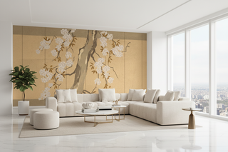 Große Baum-Tapeten-Wandbilder – Gelbes Baum-Design