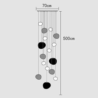 Lava Pendant Staircase Chandelier Lighting-Staircase Chandeliers